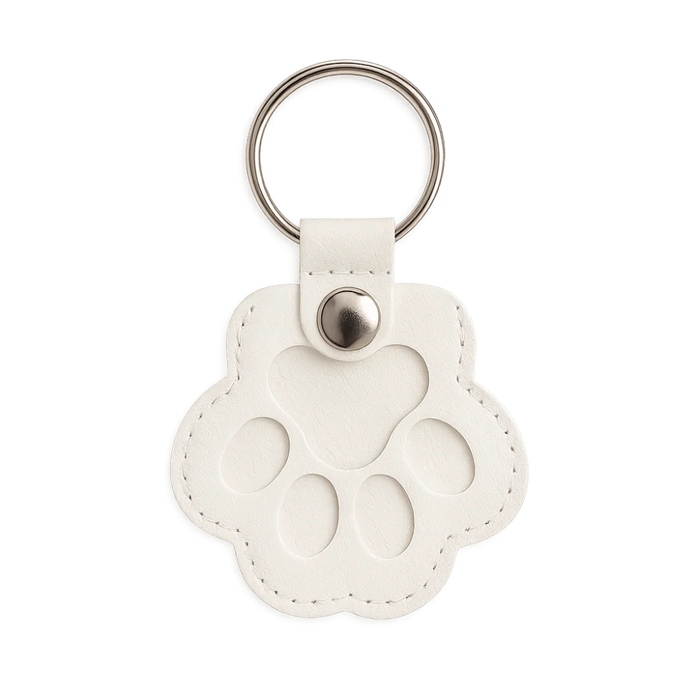 

Cute Cute Cat Claw Keychain Creative Kitty Pet Hair Storage Bag PU Leather Keyring Dogs Paw Pendant Backpack Decor