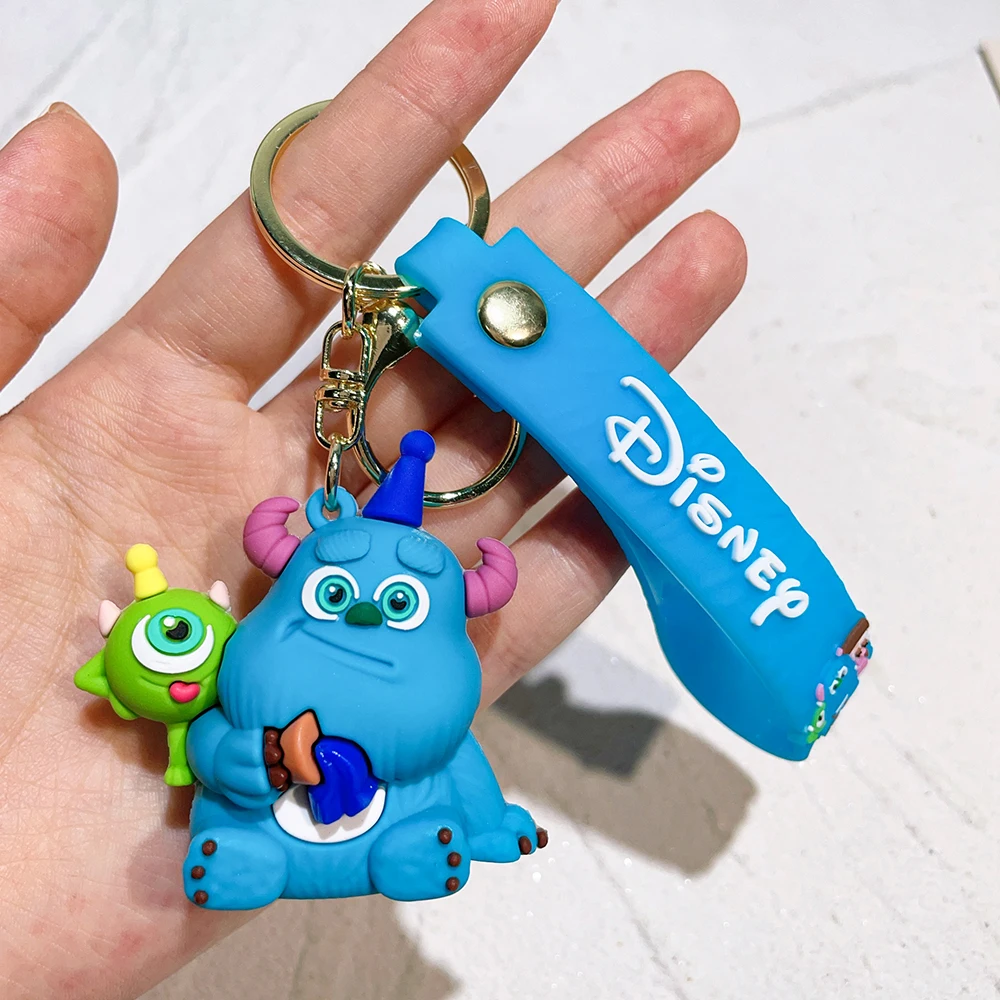 Disney Monsters University Figure Pendant Keychain Cute Cartoon Mike James Art Pendant Keyring Key Chain Holder Accessories