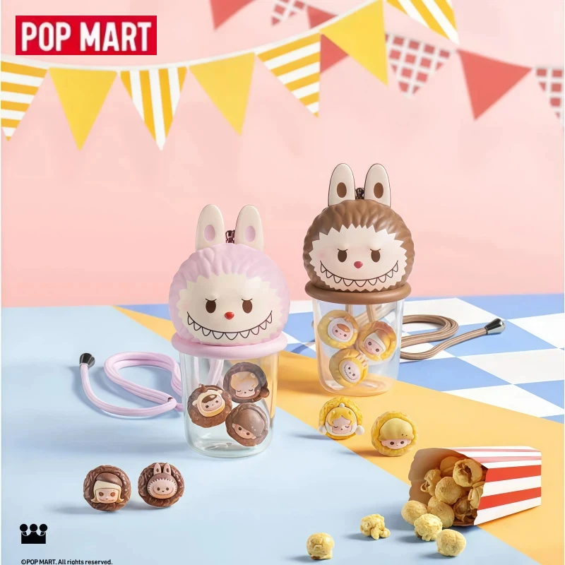 

POP LAND Limited Edition Popcorn Beans Collectible Toy Pendant Pink & Brown Hanging Card New Trendy Blind Box for Figure