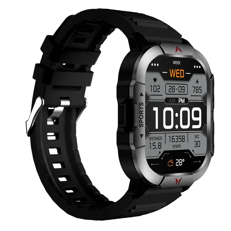 

Gaines X31 Smart Watch 2.01inch Large Screen LED Light Bluetooth Calling Men Outdoor Sports Flashlight Health Montoring Smartwat