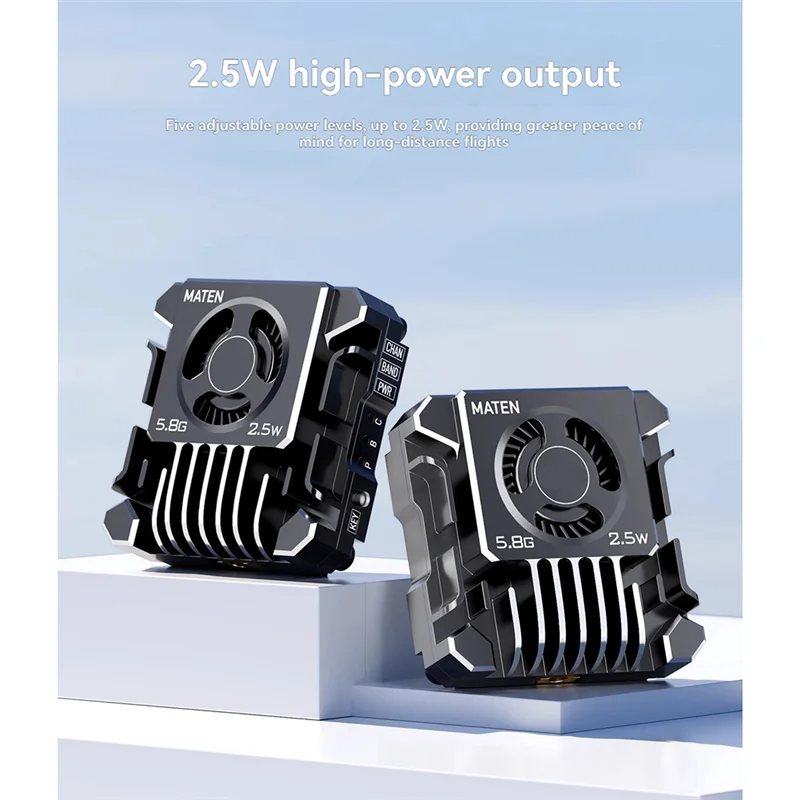 

A33T-For GEPRC MATEN 5.8G 2.5W VTX PRO 2500Mw 72CH Video Transmitter DC7-36V Built In Mic For FPV Long Range Racing Drone