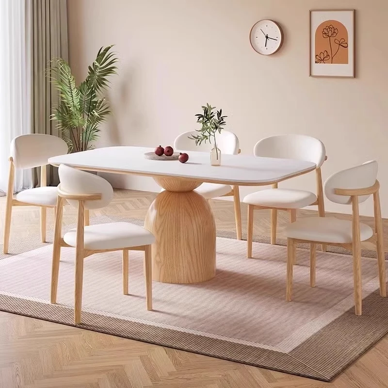 

Center Wooden Dining Table Portable Console Complete Design Dining Table Modern Living Room Mesa Para Cocina House Furniture