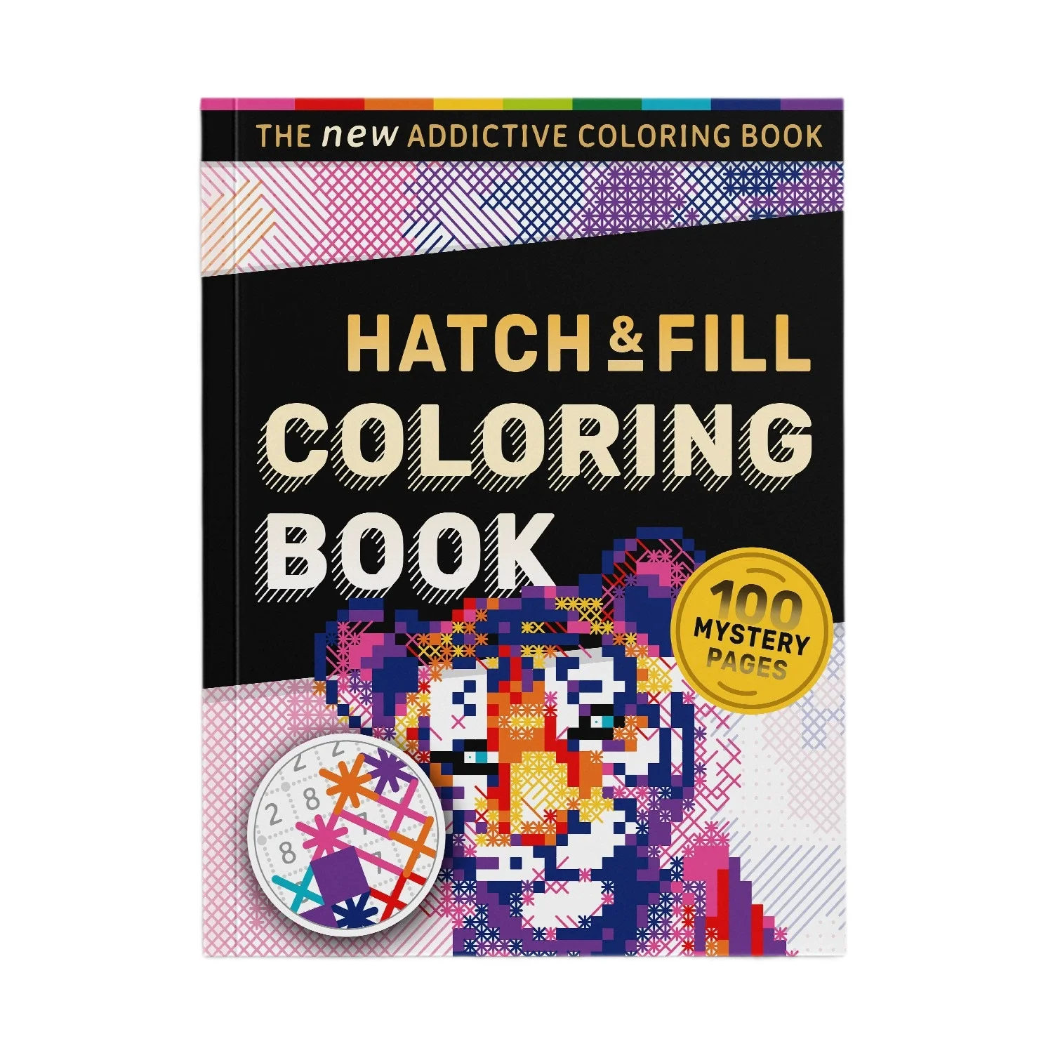 The New Addictive Coloring Book Hatch & Fill Coloring Book Adult Stress‑Relief Coloring Book