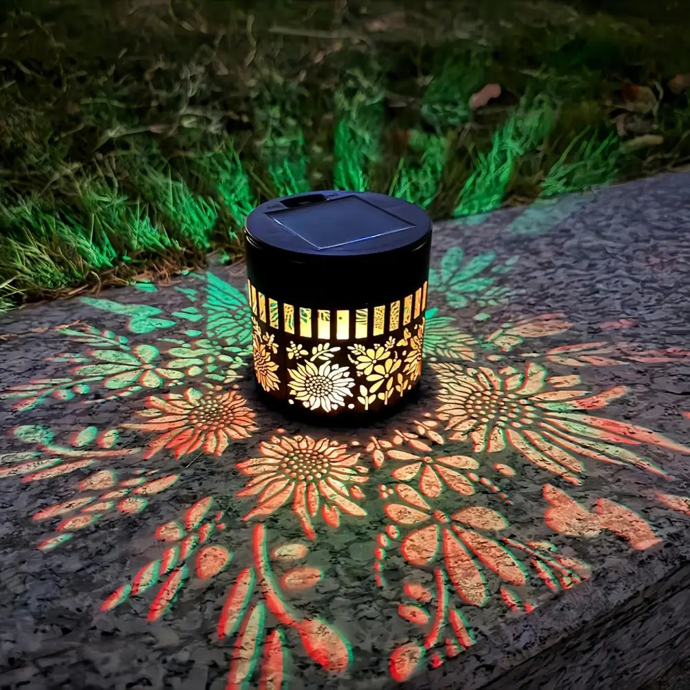 

Outdoor Decorative Solar Powered Garden Lights with Intelligent Sensor,Waterproof Metal Lamp for Night Pathway Lawn Garden