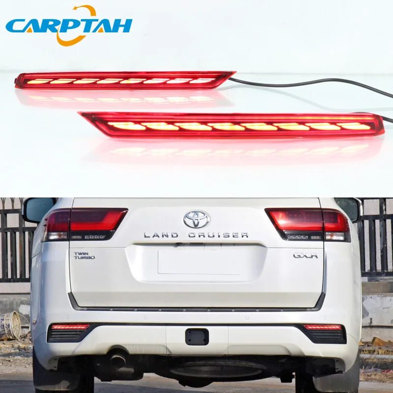 

Car LED Rear Indicators For Toyota Land Cruiser 2022 LC300 Signal Lamp Bumper Brake Light Reflector