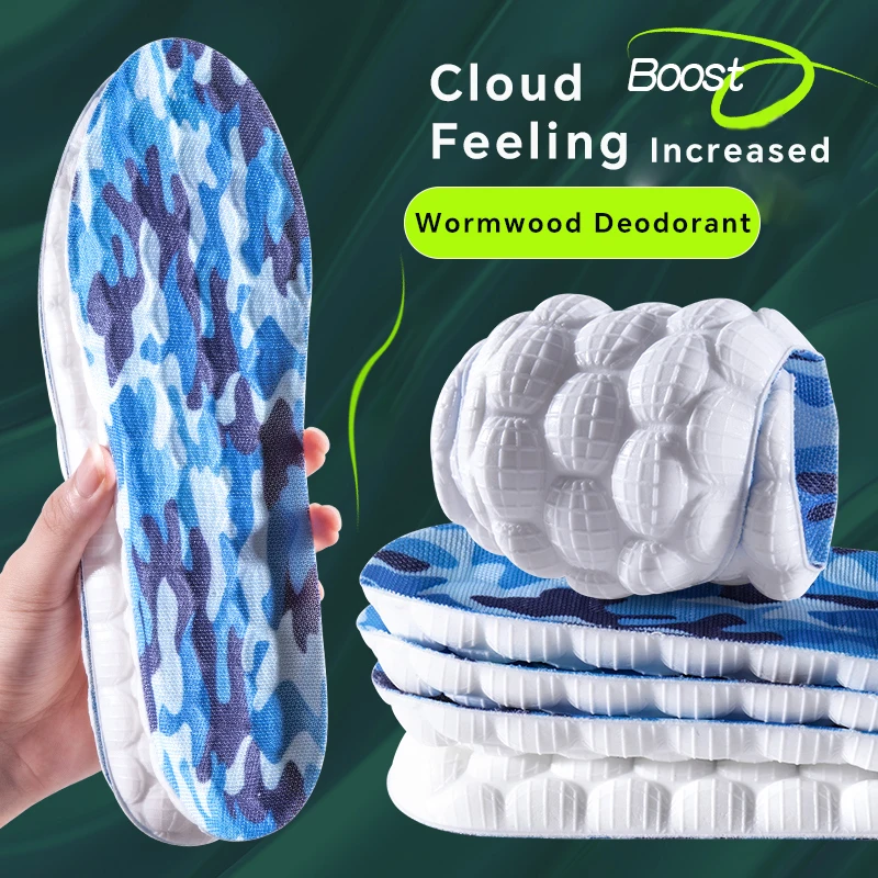 

2 шт., мягкие массажные стельки из пены с эффектом памяти для спортивных кроссовок, дышащие подушечки для женщин и мужчин, ортопедические стельки для ног