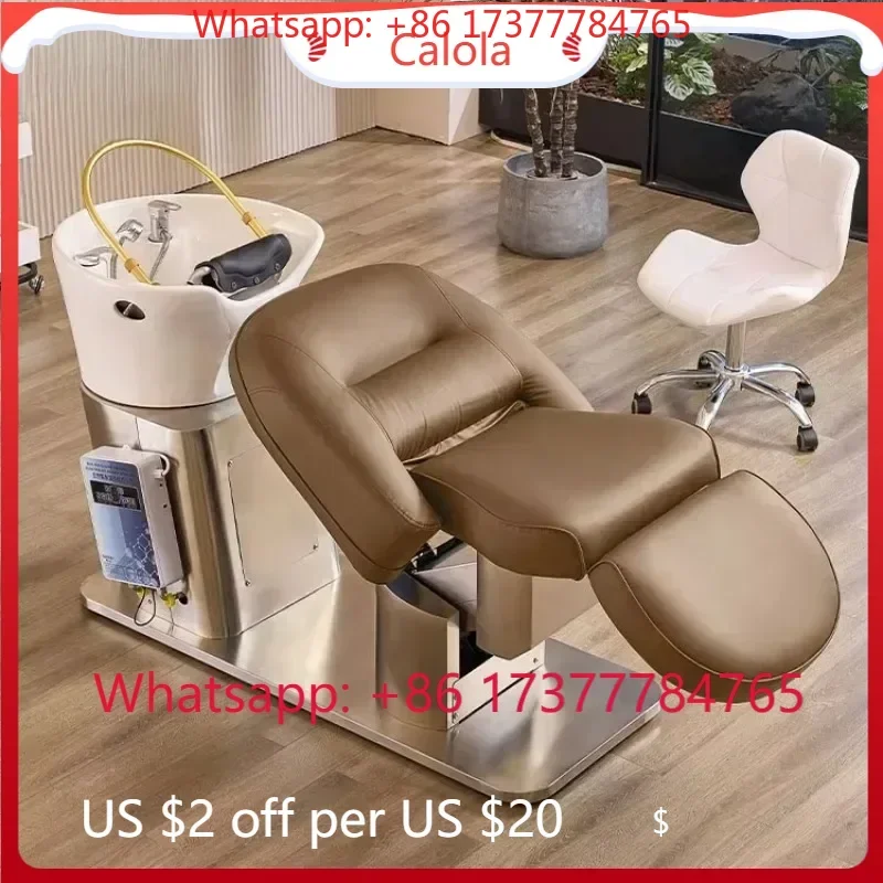 Salon Electric Lifting Head Spa Thai Massage Nursing Washing Shampoo Chair