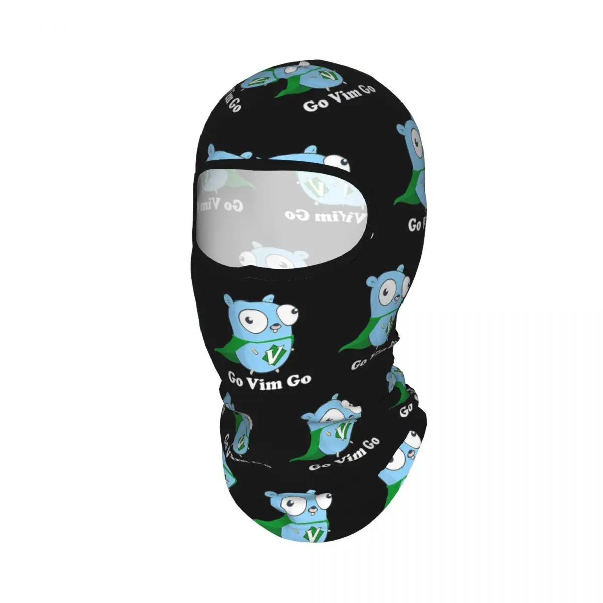 The Go Gopher Golang Vim Go Breathable Thin Balaclava Full Face Mask Sun Protection Neck Gaiter For Motorcycle Fishing Outdoor