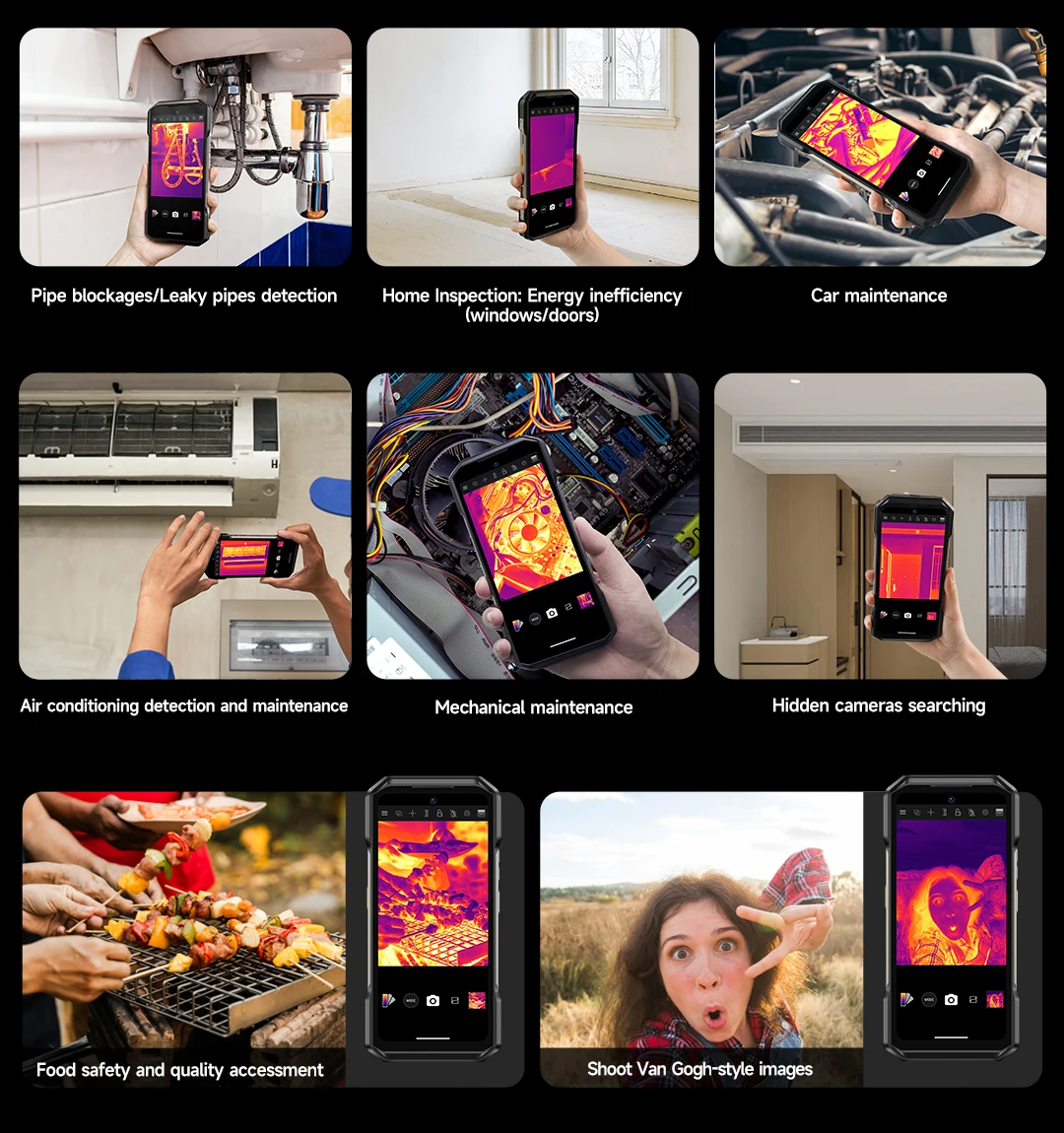 Ulefone Armor 27T+ 4G THERMAL BY FLIR® Rugged Phone 10600mAh Up to 24GB+256GB 6.78"FHD 120Hz Night Vision Android 15 Smartphone
