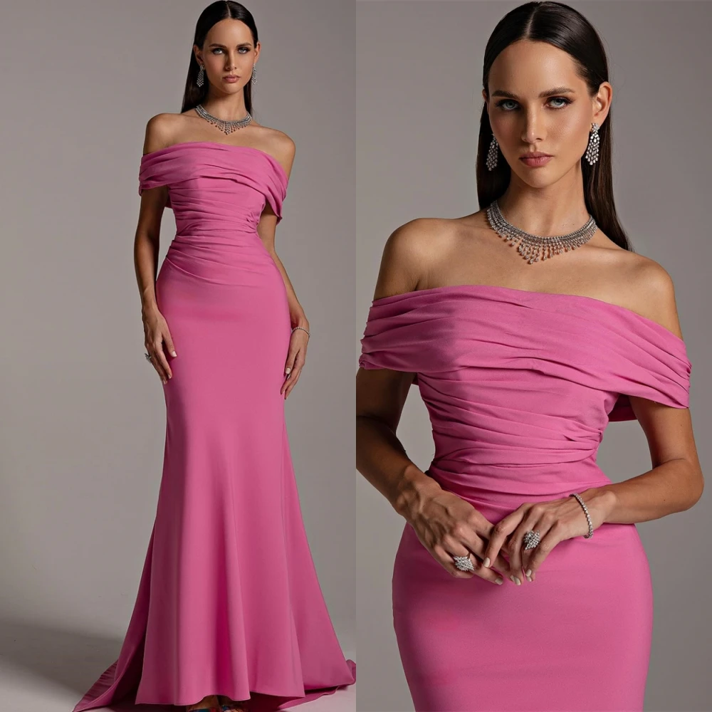 فستان سهرة بحورية البحر من الشيفون بدون حمالات مخصص، فساتين حفلات كلاسيكية بطول الأرض، فساتين مناسبة خاصة بمزاجية