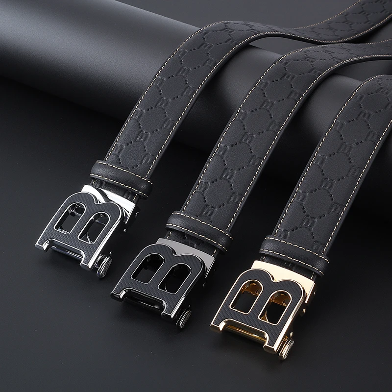 Casual Leather Belt for Men,Stylish Choice - Fashion Business Perfect for Any Outfit,Adjustable length