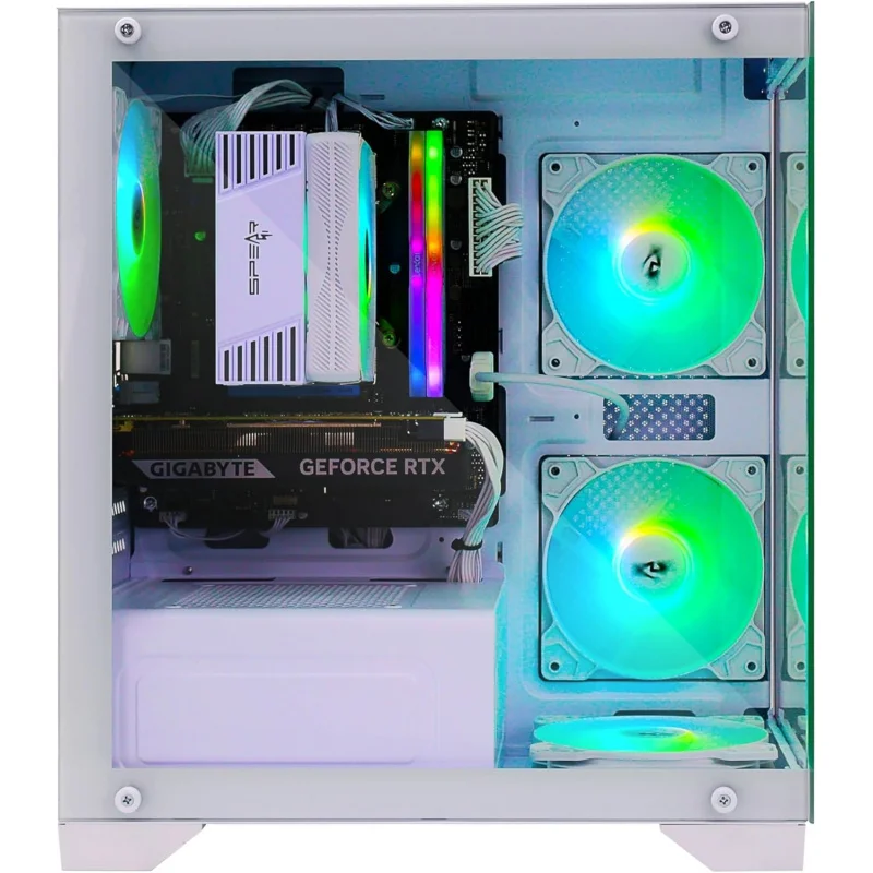 Gaming PC –i5-14400F, RTX 5050 8GB Triple-Fan, 32GB DDR5, 1TB NVMe SSD 3300MB/s, 600W PSU, ARGB Case with 4 ARGB Fans & Remote