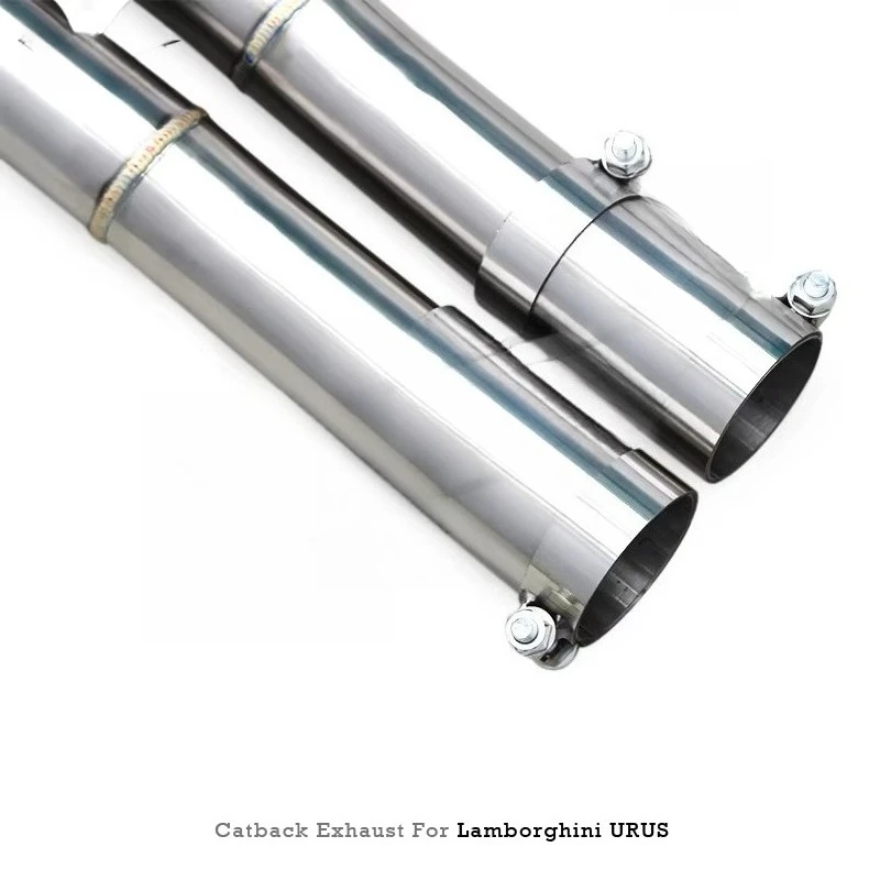 Auto New Design Sport Sound Exhaust for URUS 4.0T 2018-2023 Electric Valve Catback Muffler With Black Tips
