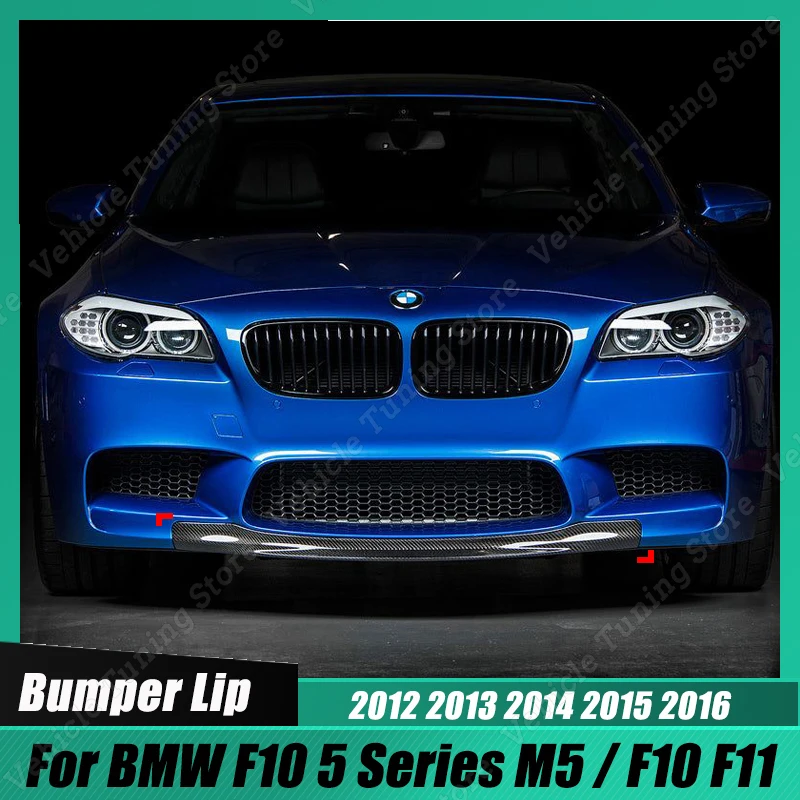 Car Front Bumper Splitter Lip Splitter Spoiler Body Kits Accessories for BMW F10 5 Series M5 F10 F11 528i 535i 550i 2012-2016