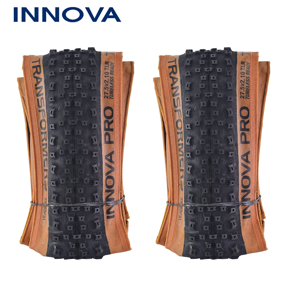 INNOVA 27.5 29x2.10 TRANSFORMERS Tubeless Yellow Edge Folding Tire for Road Gravel XC Tracks MTB Off-Road Bicycle Cycling Parts