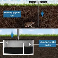 Stainless Steel Soil Probe Rod Adjustable Soil Detector Rod Tool Soil Sampler Probe for Locating Septic Tanks Underground Pipes