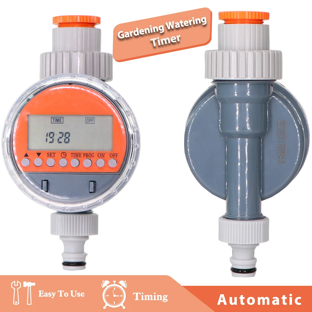 Watering Timer LCD Display Ball Valve Irrigation Controller Home Garden Greenhouse Electronic Programming Automatic Sprinklers