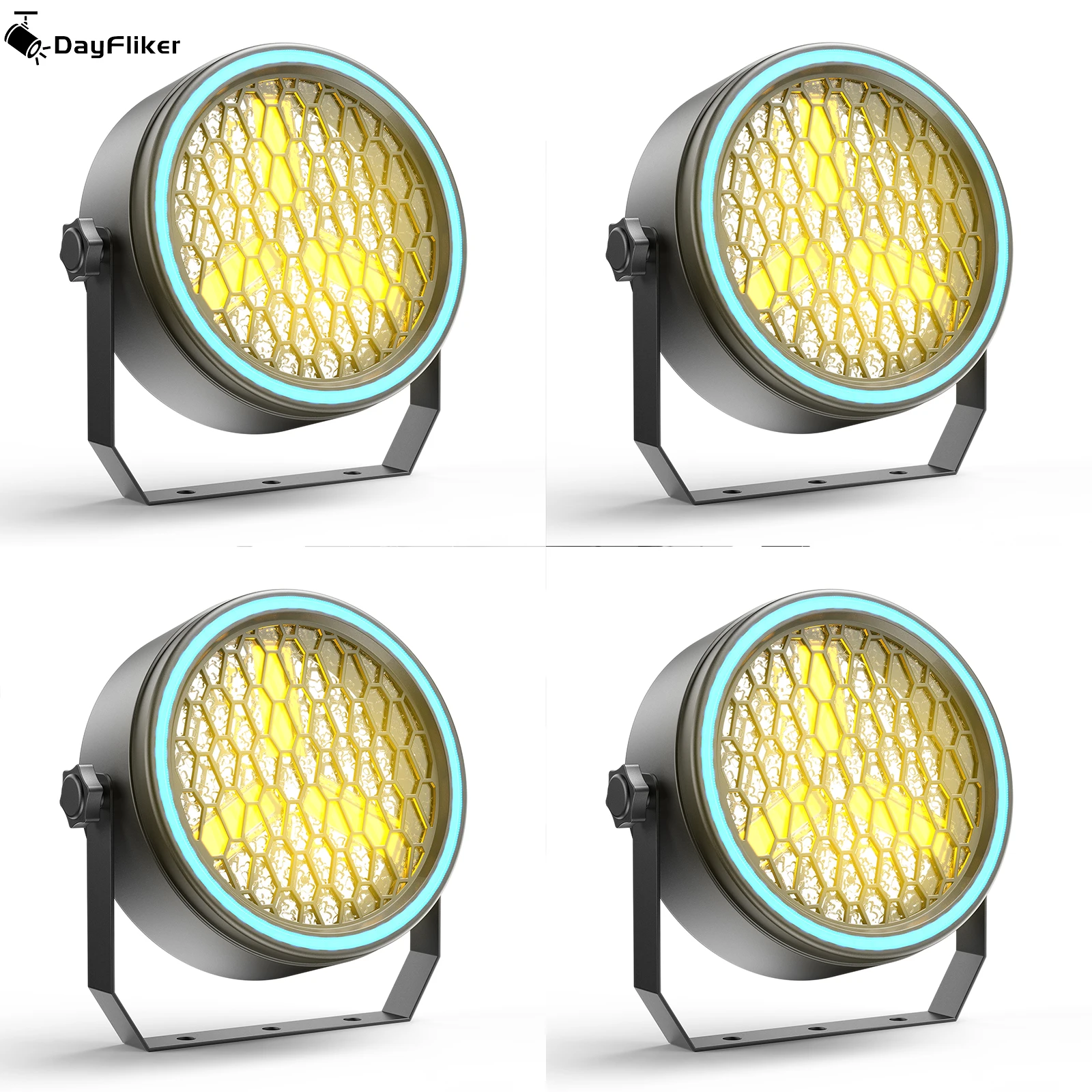 

4 шт. 3X30 Вт золотой COB Par Light со светодиодной лентой RGB DMX512 со звуковой активацией 8/10 для церковной свадьбы, дня рождения