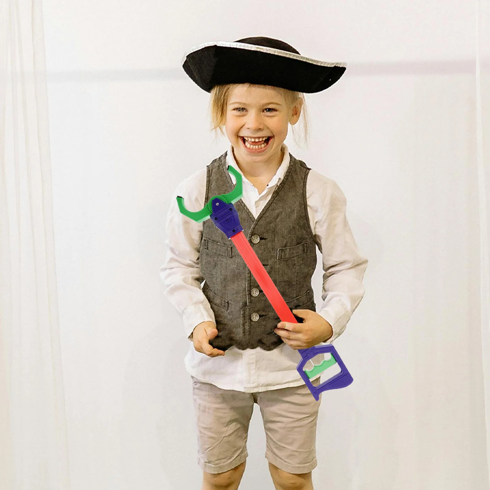 子供用メカニカルアームグラバー 目の協調性を高めるインタラクティブピックアップツール 弾性爪付き ロングハンドル 恐竜 サメ