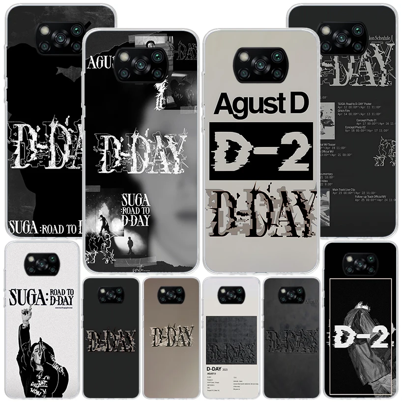 SUGA D-DAYs Phone Case For Xiaomi Poco X6 X5 X4 X3 Nfc F6 F5 Pro F4 Gt F3 F2 F1 M5S M4 M3 Personalized Print Cover