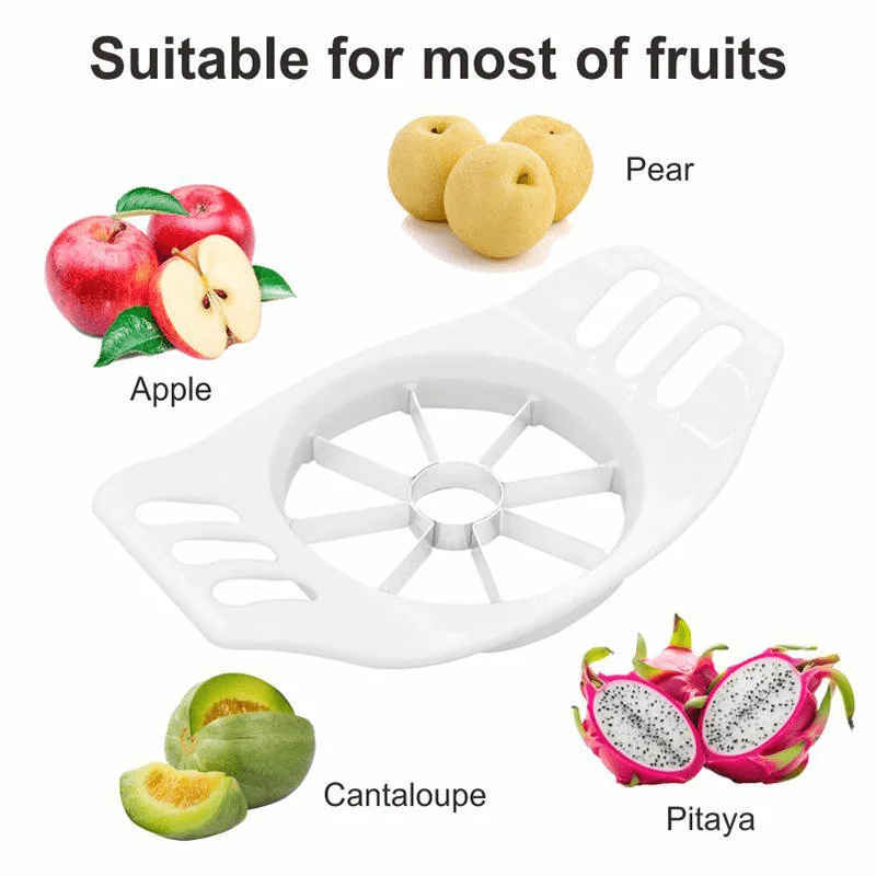 Apple Slicer Corer, 8 Blade Stainless Steel Apple Cutter with Ergonomic Handle, Heavy Duty Fruit Slicer Cutter for Apple Pear