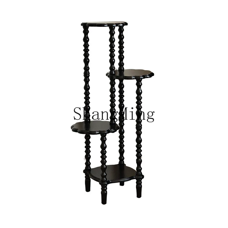 

SM side living room floor-to-ceiling home ornaments decorative shelves solid wood integrated medium and ancient style