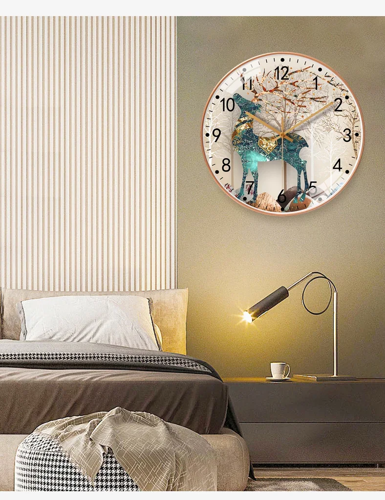 20CM 8 Inch Hanging Clock Bed Room Living Room Wall Clock with Silent Mechanism Battery Operated Wall Watch Decor clocks