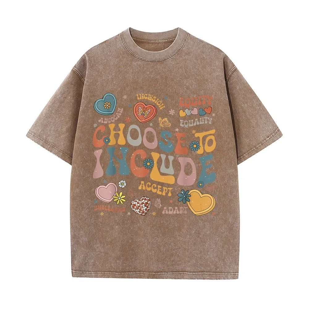 Choose to Include Inclusion Matters Autism Awareness Teacher Men Women Girls Kids T-Shirt メンズ Anime Shirt Man Clothes Short