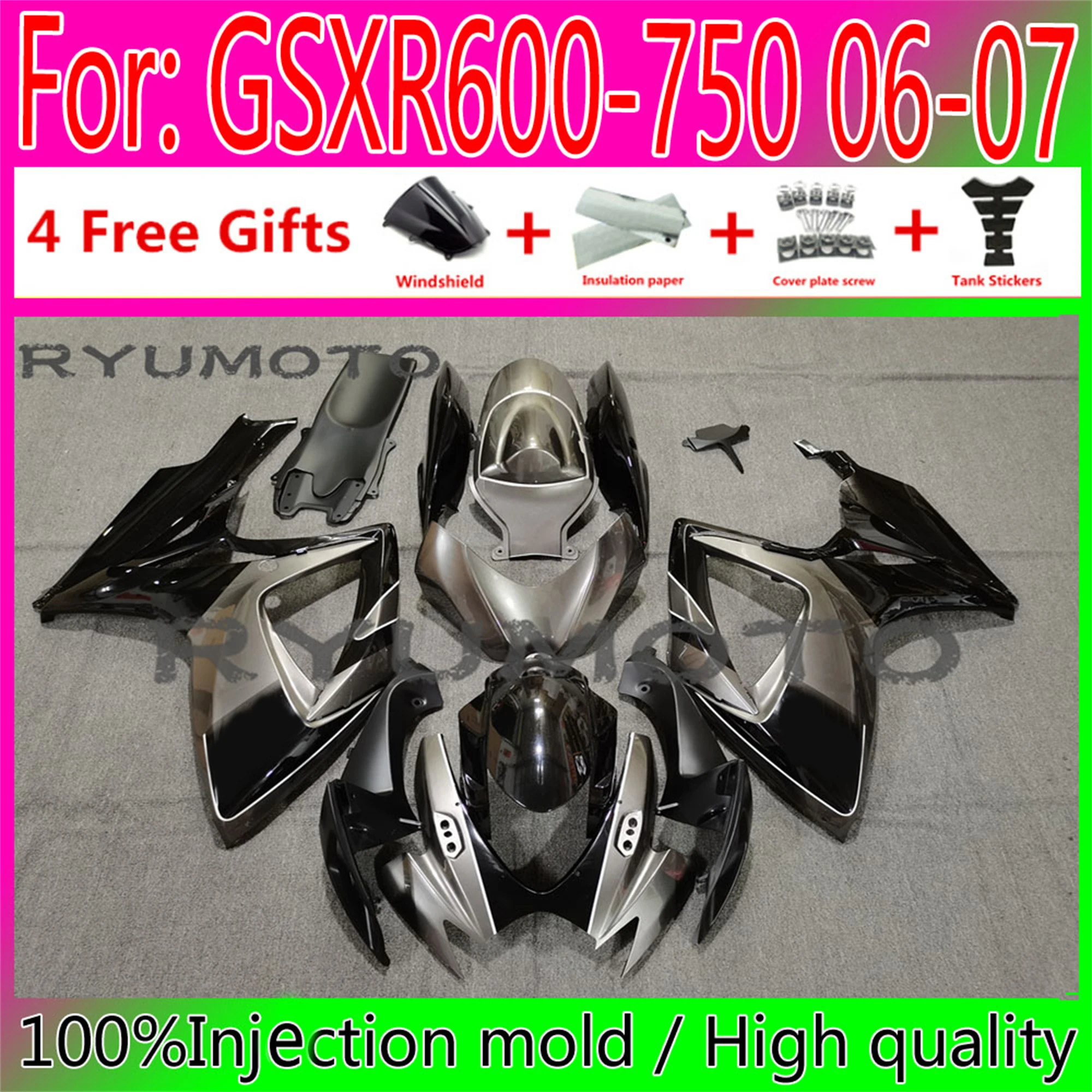 

New Motorcycle Injection Fairing Bodywork For Suzuki GSXR600 06 07 GSXR750 2006 GSX-R750 2006 - 2007 K6 Fairings