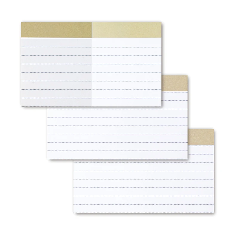 50 Sheets/Set Index Cards 3''x5'' Brown Style Message Card Office Note COLOR MASH