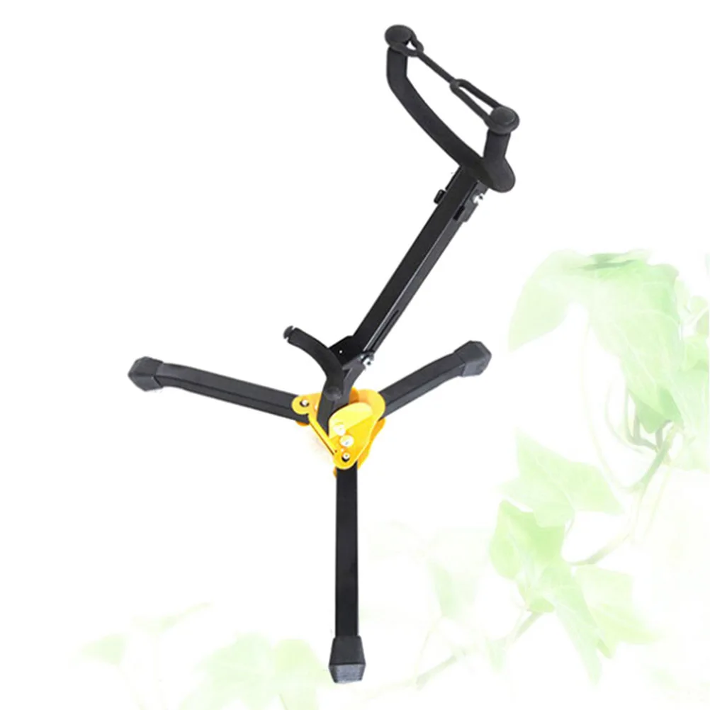 

Foldable Saxophone Bracket Multi-Purpose Portable Holder Removable Sponge Sleeve Triangular Strong Support for Sax Flute Trumpet