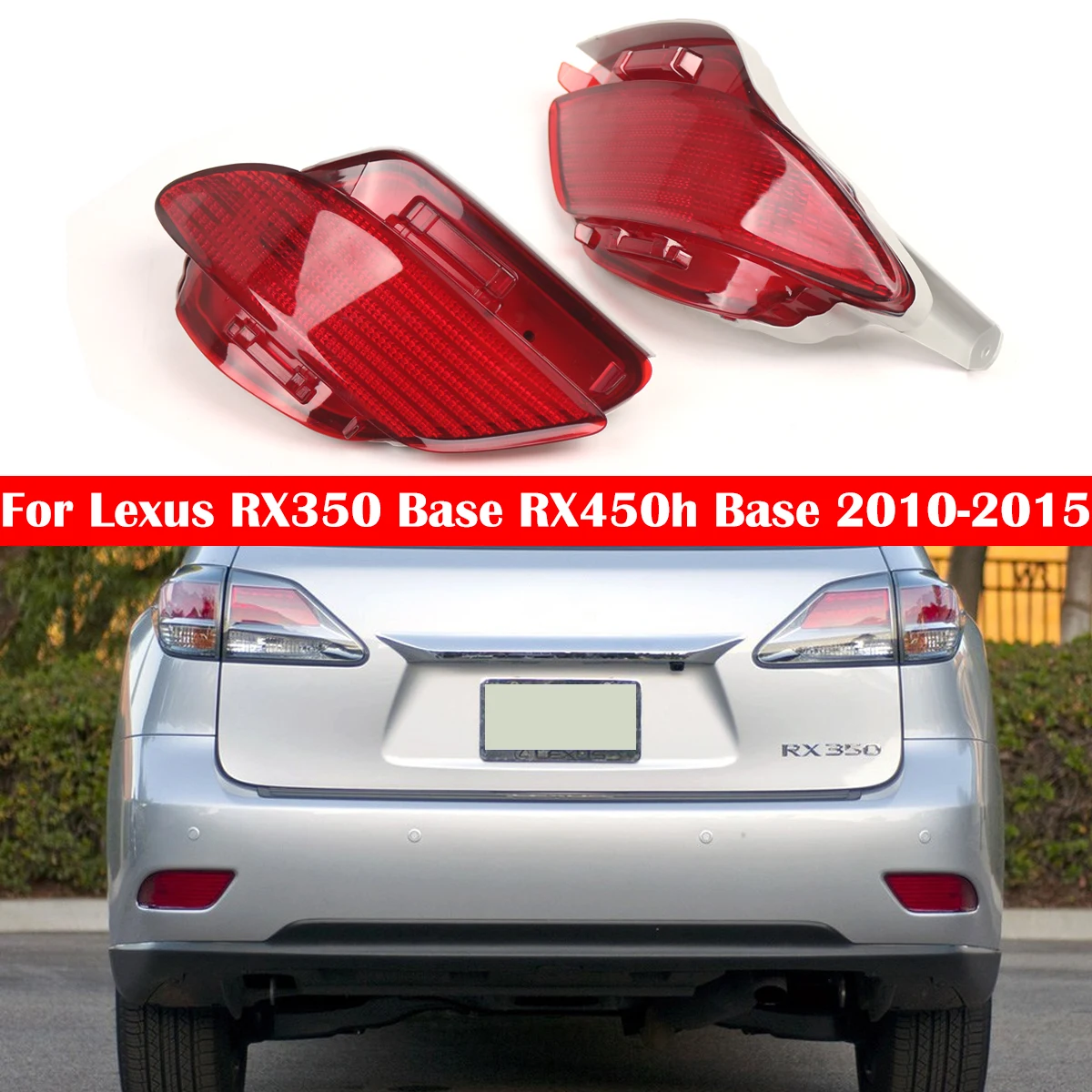 814900E010 For Lexus RX350 RX450h Base F Sport Sportdesign 10–15 US Version LH/ RH Rear Fog light Rear Reflector Bumper Light