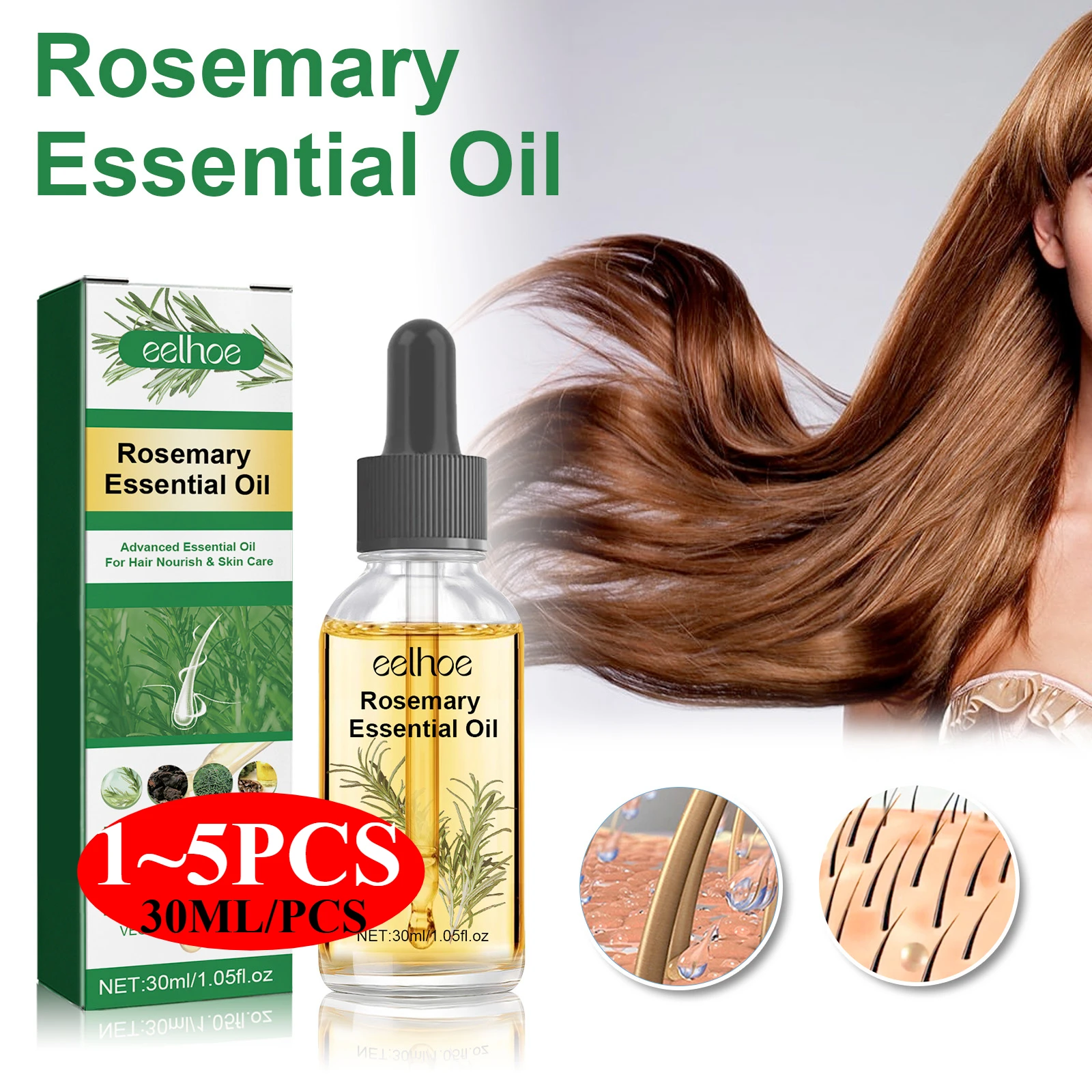 

Масло для ухода за кожей головы с розмарином, глубокое питание, лечение кожи головы, предотвращение секущихся кончиков волос, укрепление корней волос, сыворотка для ухода за волосами от роста волос