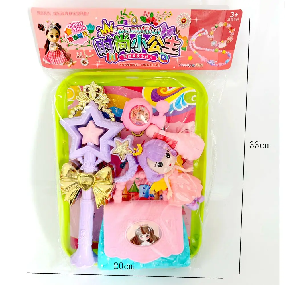 1 مجموعة الكرتون اللعب منزل محاكاة الفتاة طقم ماكياج مشط حقيبة ماكياج مرآة أحمر الشفاه البلاستيكية نموذج لعبة هدية للأطفال #5