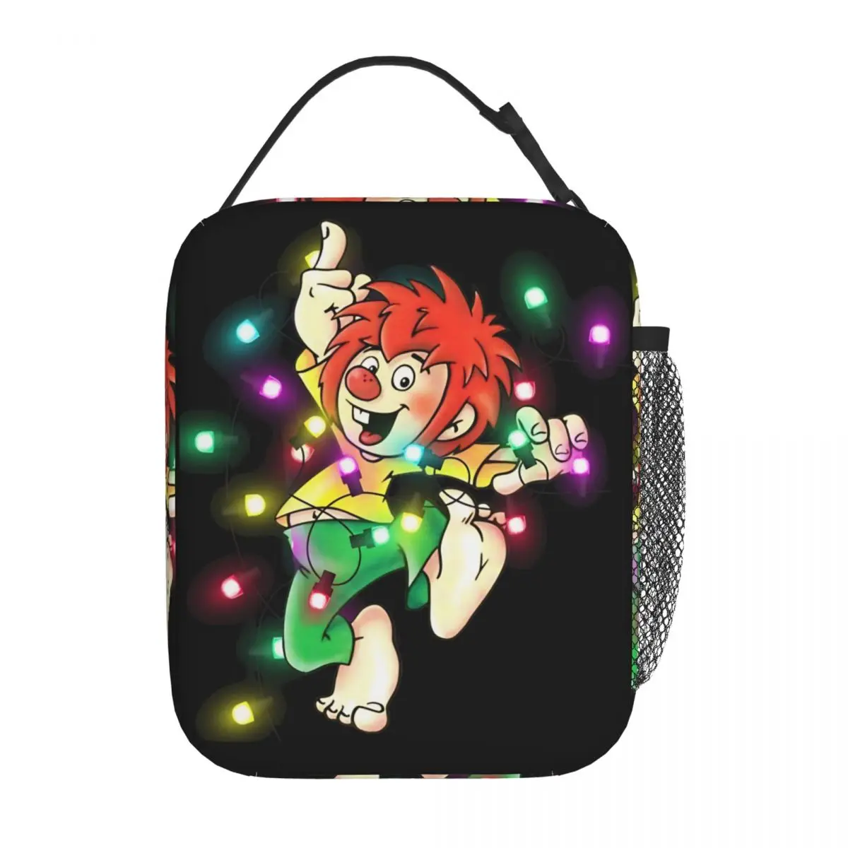Pumuckl Tanz Zu Weihnachten Insulated Lunch Bags Cooler Bag Lunch Container Portable Tote Lunch Box Food Storage Bags