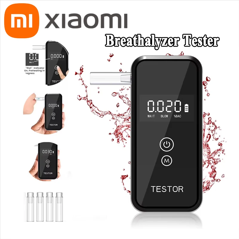 Xiaomi Professionele blaastest Nauwkeurige meting Snel voor alcohol Persoonlijke alcohol Blaastest Tester voor thuisgebruik