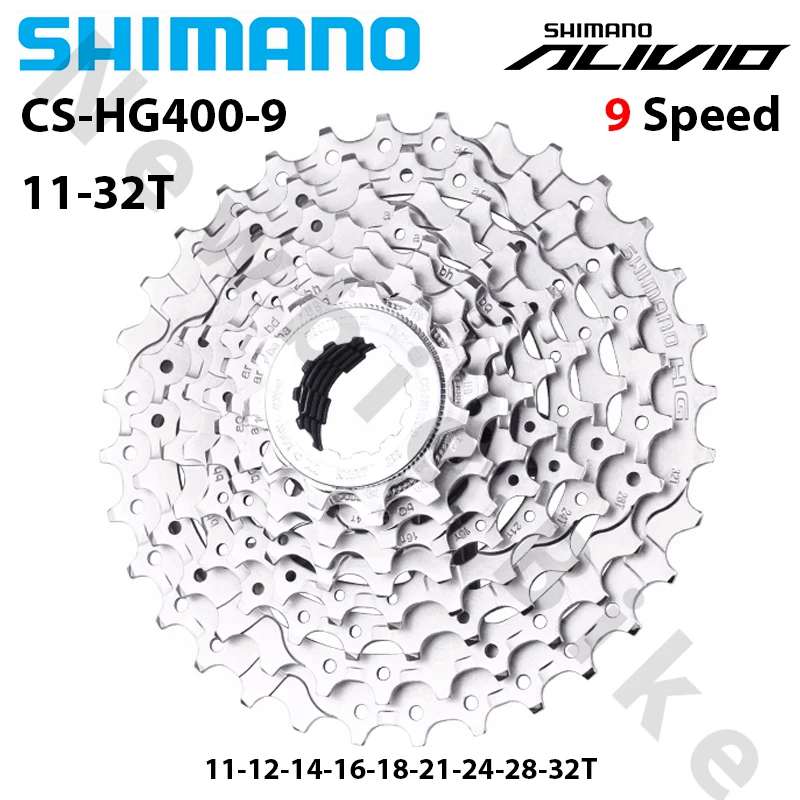 Shimano Alivio M4000 HG400 9 Speed Fiets Cassette MTB Mountainbike Vrijloop HG400 9 S 11-25 T 11-28 T 11-32 T 11-34 T 11-36 T
