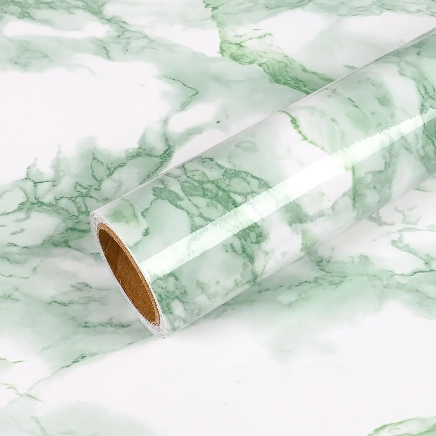 1 Roll Green Marble Wallpaper Self Adhesive Granite Contact Paper for Kitchen Bathroom Walls Table Countertops Cabinets Drawers