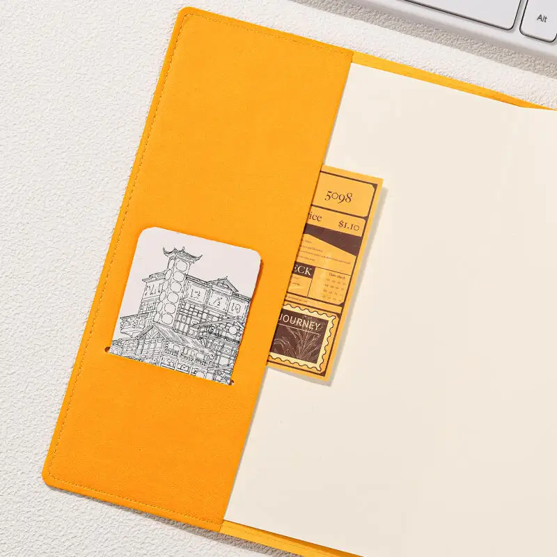 Snoopy A5 Leather Cover Notebook Color Inner Pages Portable Journal Notepad Diary Handbook for Daily Recording Wholesale Supply