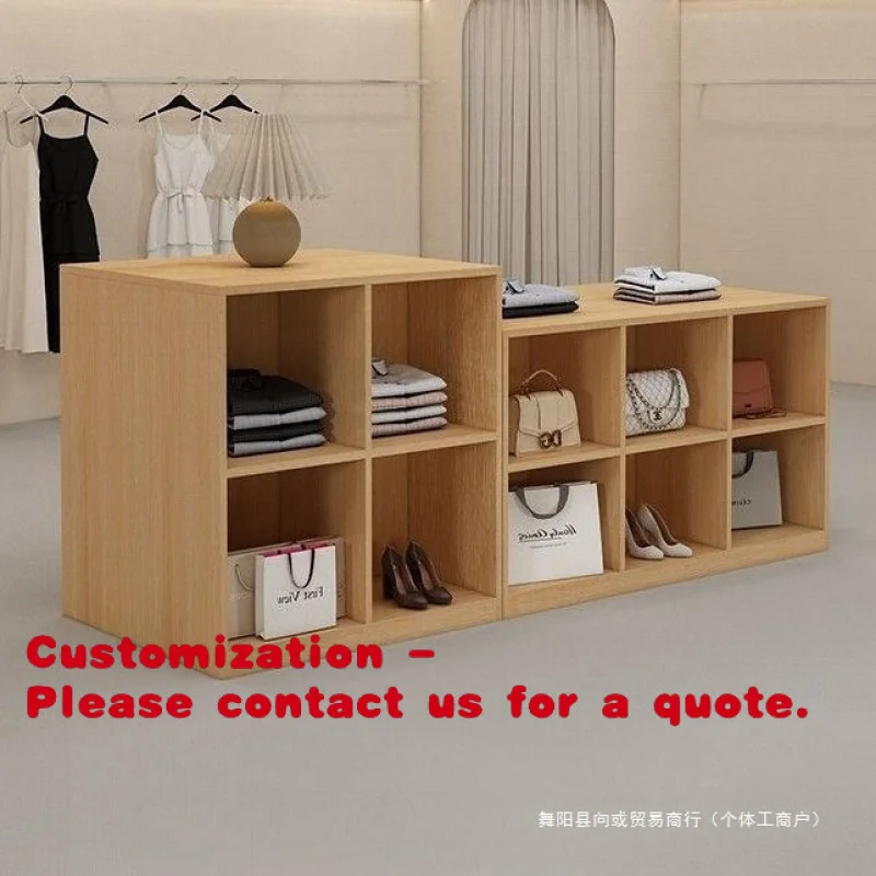 

Customize.Minimalist Modern Clothing Store Center Island Display Counter Cash Register Women's Clothing Store Middle Display Flo