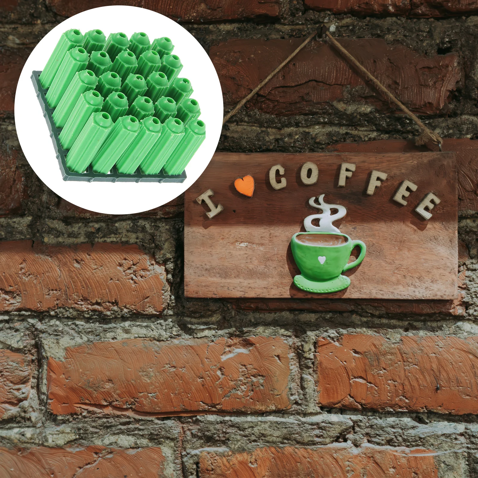 

100pcs Plastic Expansion Anchors Self Drilling Screws Green Wall Anchor Heavy Duty For Concrete Gypsum Board Wall Anchors