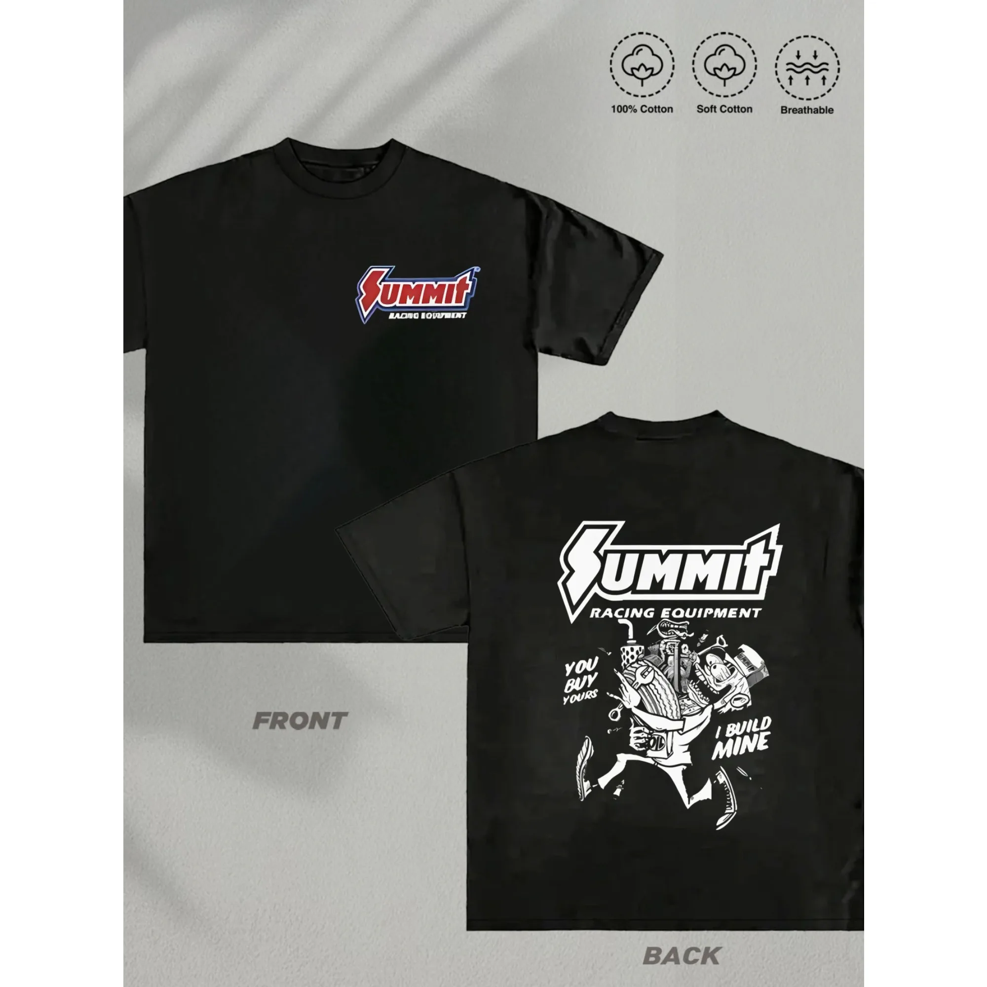 الطباعة على الوجهين الرجال النساء تي شيرت الرجال تي شيرتات قطن هدية عيد الأب قمة معدات السباق تي شيرت تصميم جريئة