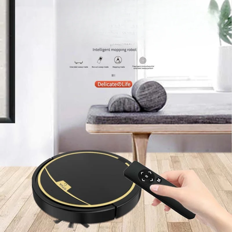 Slim intelligent sweeping robot, automatic vacuum cleaner, suction and drag integrated machine