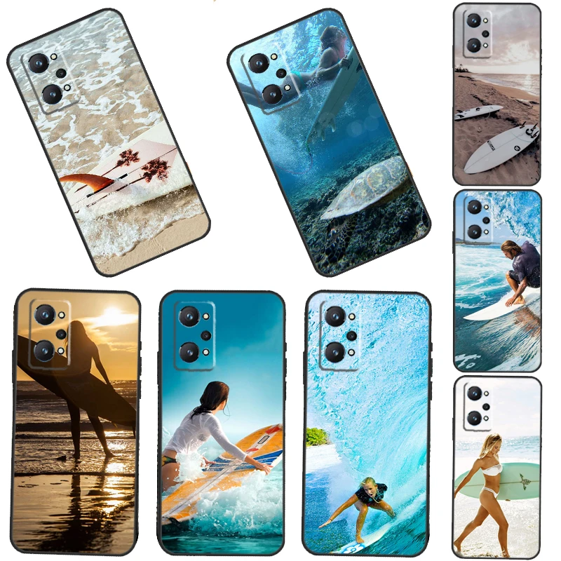 Beach Surf Board Ocean Waves Case For Realme C11 2021 C15 GT Master GT Neo2 8 Pro 8i For C31 C35 C25 C25s C21Y C25Y Cover