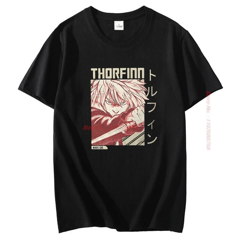 Cotton T-shirt Vinland Saga Thorfinn Askeladd ​Viking Anime graphic t shirts Summer fashion short sleeve t-shirt Men's clothing