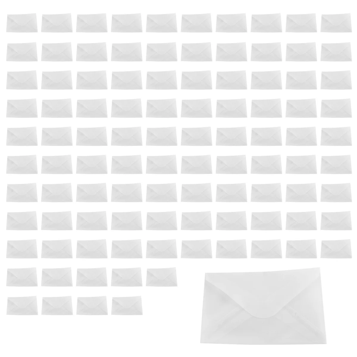 100Pcs Translucent Sulfuric Acid Paper Envelopes, Used for DIY Postcard/Card Storage,Wedding Invitations,Gift Packaging