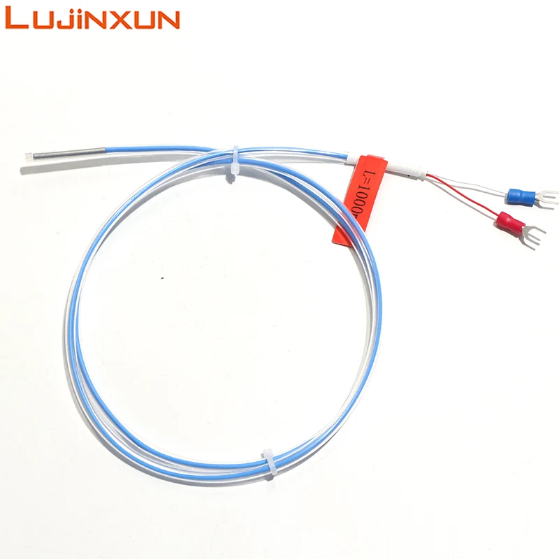 LUJINXUN Sensor de temperatura PT100 K/E tipo termopar, resistencia de platino, ácido resistente a la corrosión, funda de PTFE, 1 unidad