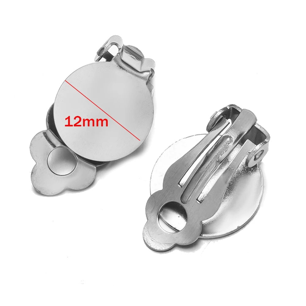 10 stuks goud roestvrij staal clip-on oorbel converters instelling lade bevindingen voor vrouwen DIY niet-piercing oorbellen sieraden maken
