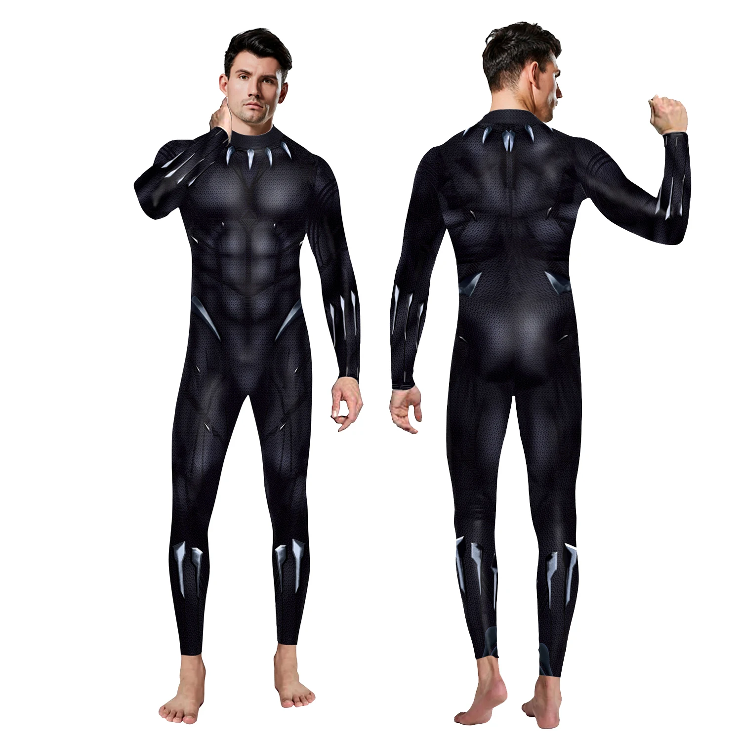 

Zawaland Halloween Party Costume Digital Printing Bodysuit Stretch Zentai Catsuit Cosplay Costume Muscle Bodysuit Jumpsuits