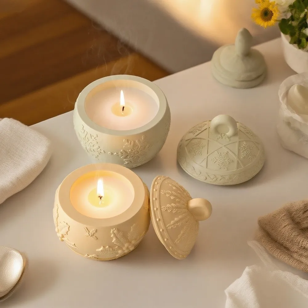 New Silicone Candle Jar Mold 3 - Candle Making Jars With Lids ulasan dan harga
